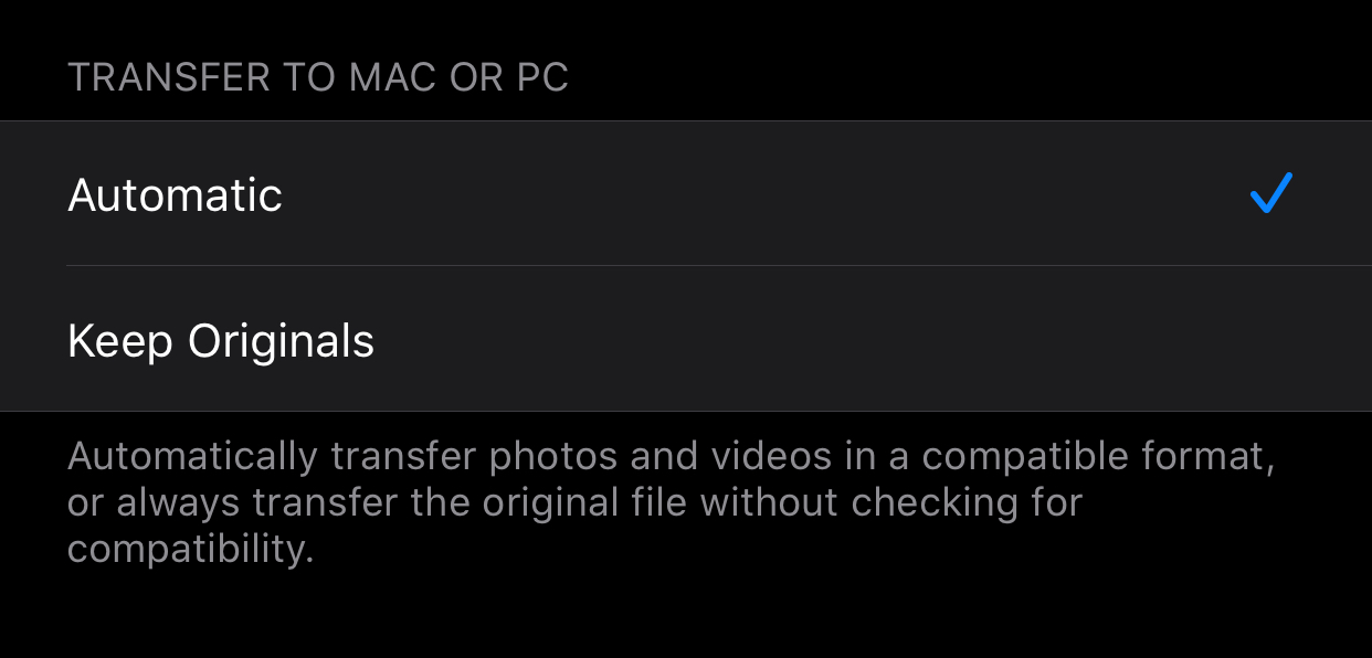 Transfer to Mac or PC