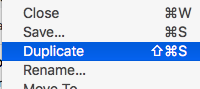 Duplicate the File