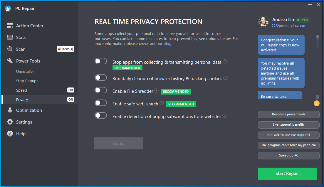 Real Time Privacy Protection