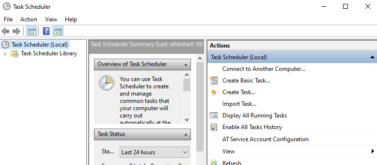 task scheduler windows 10