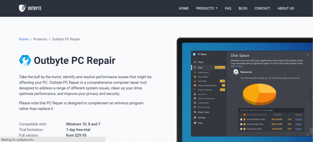 Outbyte PC Repair tool