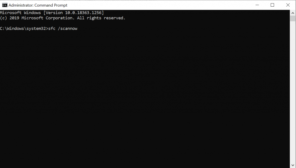 SFC - scannow Command Prompt