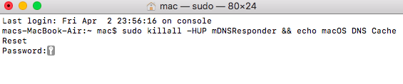 Mac sudo terminal command