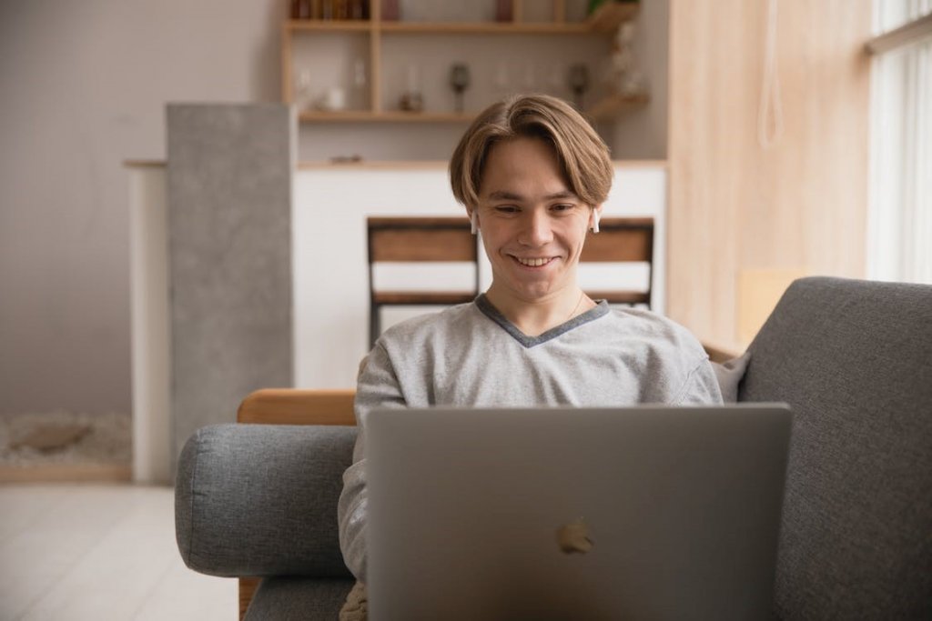 Man Using Laptop