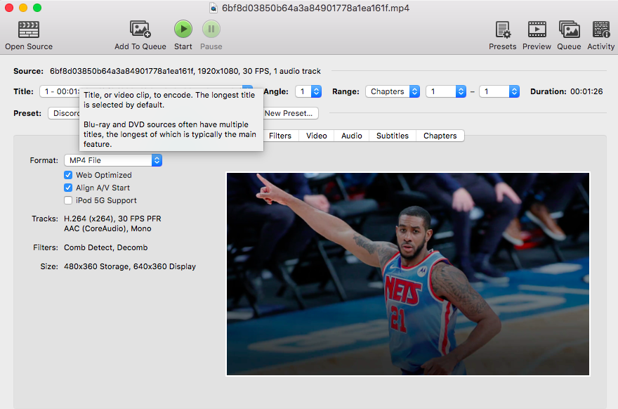 QuickTime video player