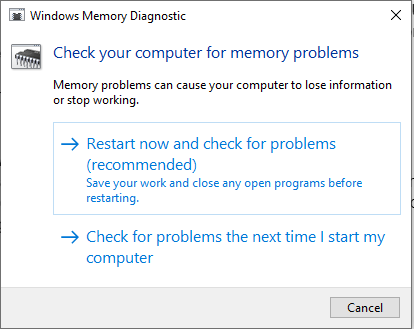 Perform a Memory Test