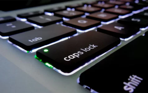 Caps Lock Key On Backlit Keyboard