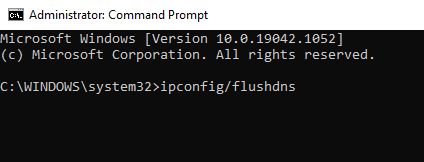 Command Prompt Flush DNS