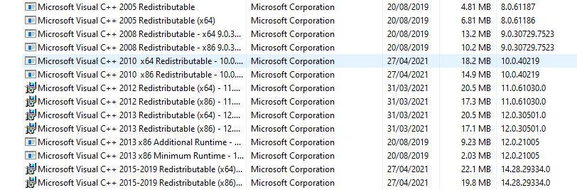 Update Visual C++ Redistributable for Visual Studio 2012