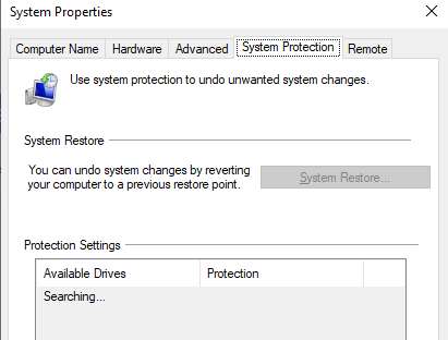 Look for a System Restore point on your computer