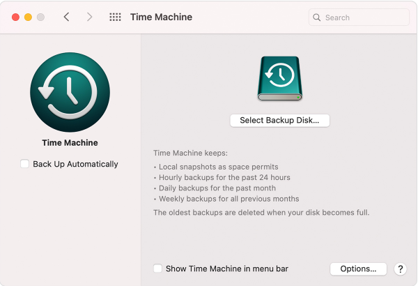 Recover from a Time Machine Backup