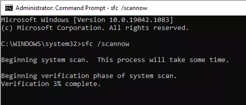Run the SFC/SCANNOW command
