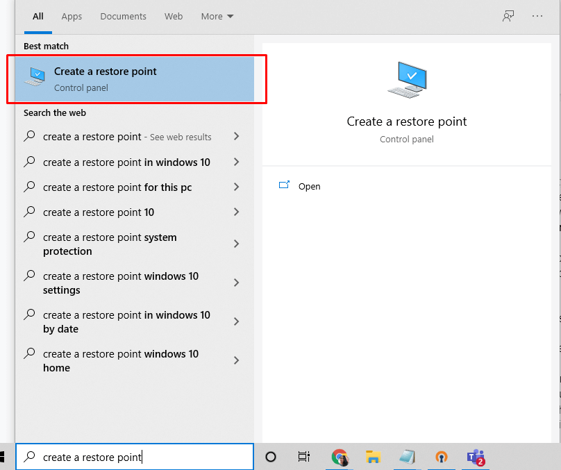 Use System Restore on Windows 10/11