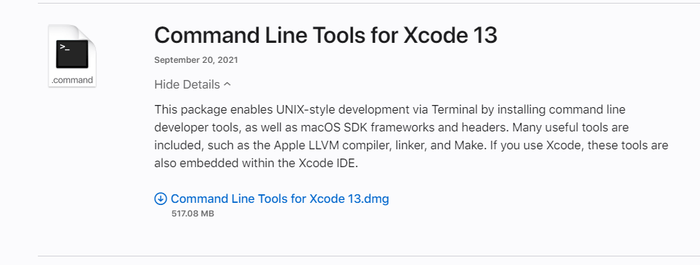 installing command line tools for xcode takes forever