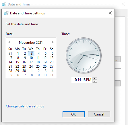 Check Your Computer’s Time and Date Settings