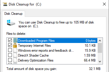 Free up space on your hard drive