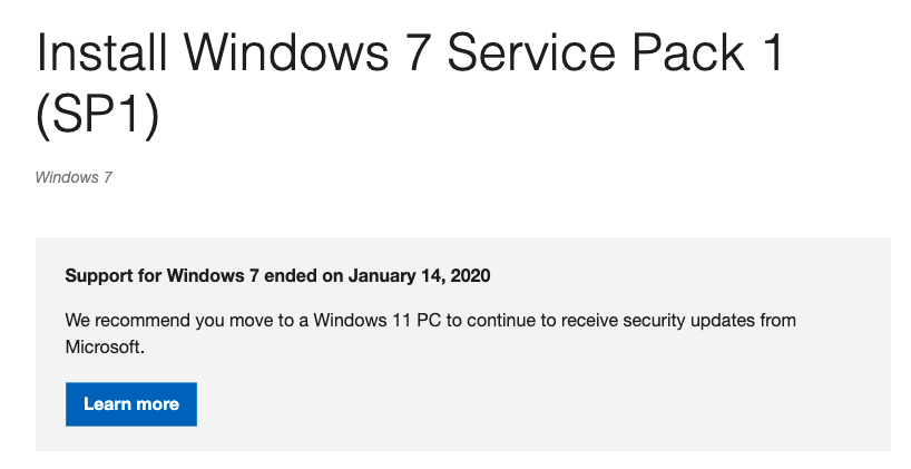 Install Windows 7 Service Pack 1