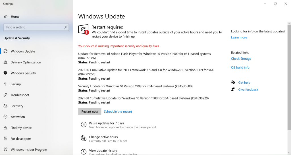 Install all pending Windows updates