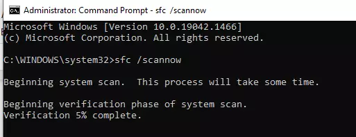 Run the SFC scan command