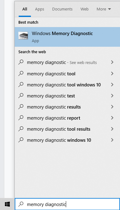 Select Windows Memory Diagnostic