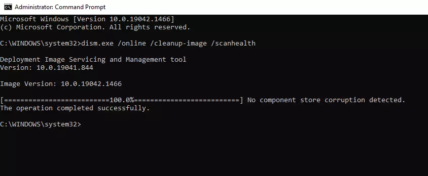 Let's get rid of missing or corrupted files with the use of Command Prompt commands