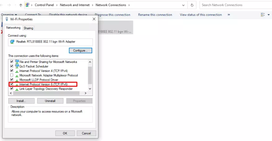 Try disabling the IPv6 network