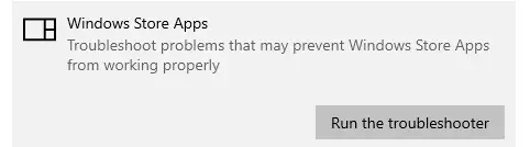 Use the Windows Store Apps Troubleshooter to fix the 0x80073d26 Error Code