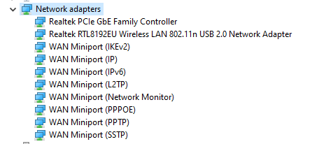 Update the network adapter driver