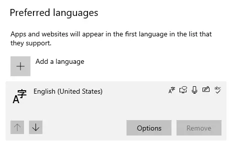 Remove all additional language packs can fix the error