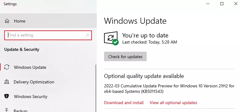 Check Windows Update to see if there are any driver updates available