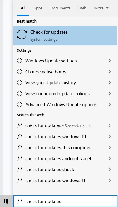 Installing pending Windows updates may also resolve Windows 11 Error Code 0x8007007f