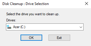 Click on Free up disk space by deleting unnecessary files