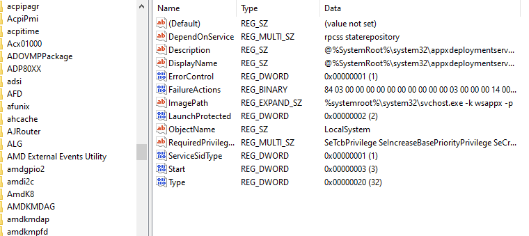 Recheck and adjust the registry key values.
