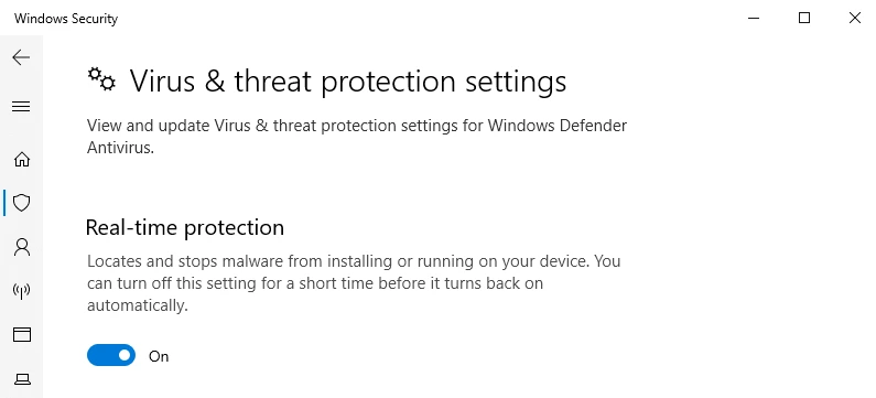 Use either Windows Defender or your preferred third-party antivirus suite