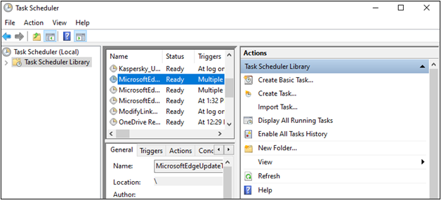 Close the Task Scheduler and try to restart the backup from the Backup and Restore Center