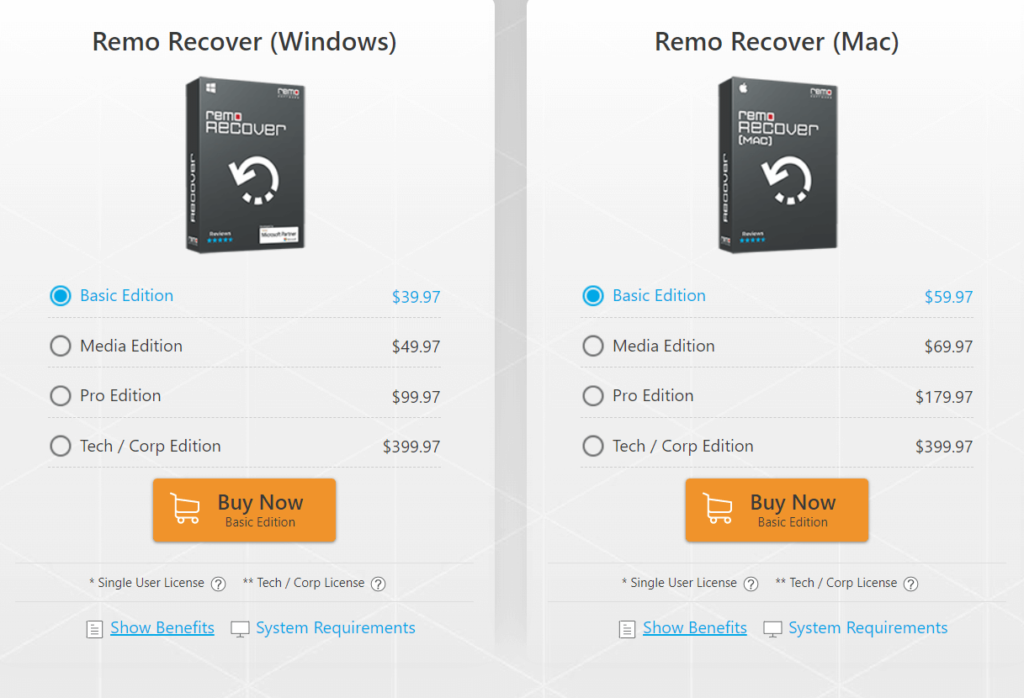 How much Does Remo Recover Cost? 