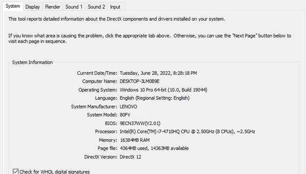 Double-check your PC is the one with a 64 bit Intel processor