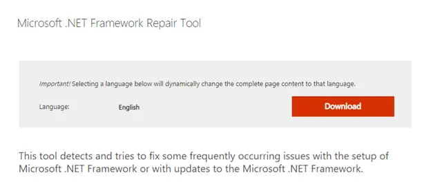 Here's a quick tutorial on how to use the .NET framework repair tool