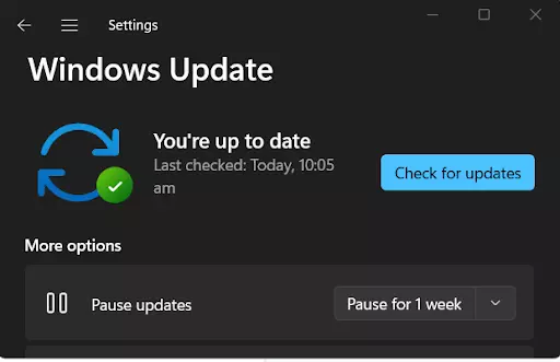 Check if there are pending updates that need to be installed