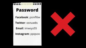 Never Write Down Passwords