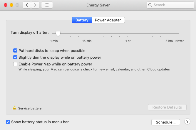 Přizpůsobte možnosti režimu spánku na Mac