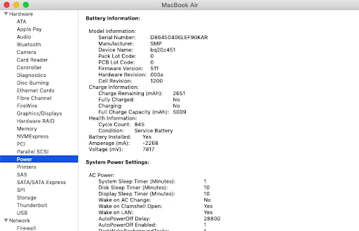 Check your MacBook's battery health
