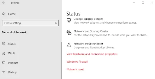 Reset your network configuration