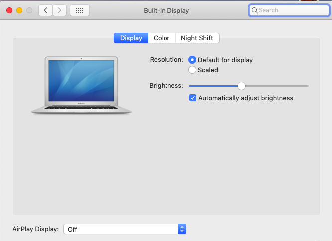 ปรับความสว่างหรือลองเปิดเครื่อง Mac ของคุณ