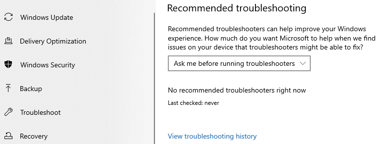 Use the following steps to access the Windows Update troubleshooter on Windows PCs