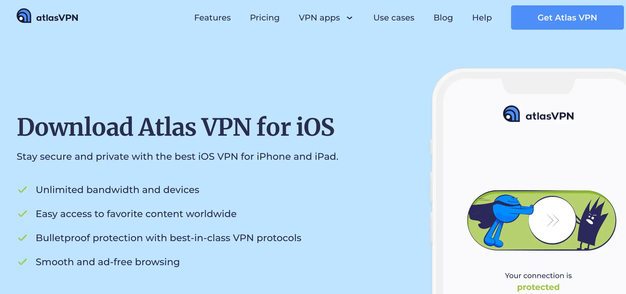 Best free VPNs for iPhones: Atlas 