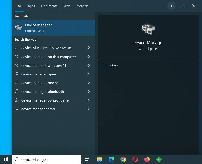 Device Manager Windows 10 screenshot
