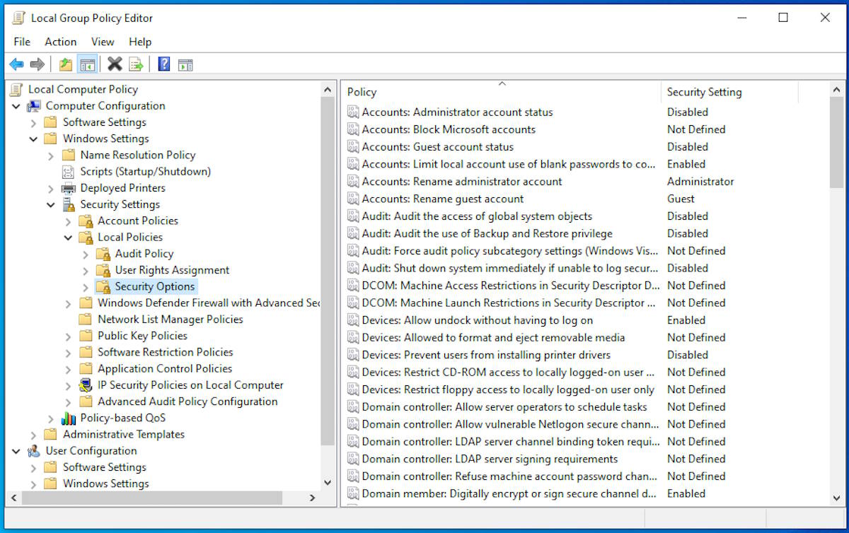 Group policy editor Windows 10