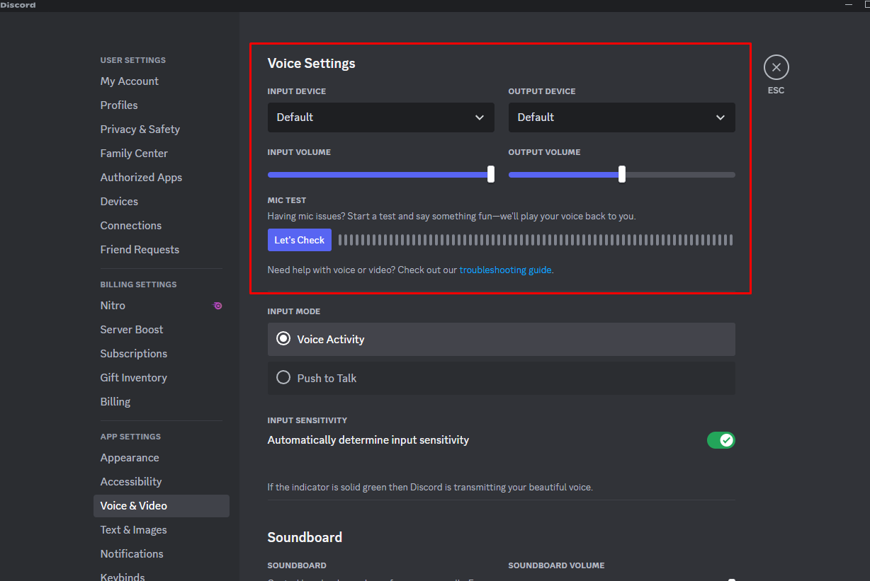 Microphone Not Working in Discord