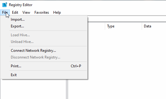 Резервное копирование реестра Windows 10